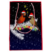 （鳥）ショウジョウコウカンチョウクリスマス抱き枕 ミディアムペーパーバッグ (正面)