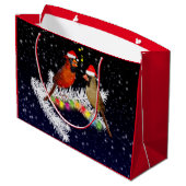 （鳥）ショウジョウコウカンチョウクリスマス抱き枕 ラージペーパーバッグ (裏面アングル)