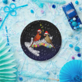 （鳥）ショウジョウコウカンチョウクリスマス紙プレート ペーパープレート (パーティー)