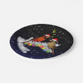 （鳥）ショウジョウコウカンチョウクリスマス紙プレート ペーパープレート (アングル)