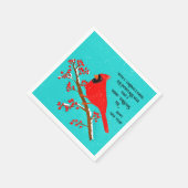 （鳥）ショウジョウコウカンチョウクリスマス魔法ナプキン スタンダードカクテルナプキン (角)