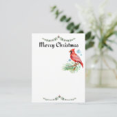 （鳥）ショウジョウコウカンチョウクリスマス シーズンカード (スタンド正面)