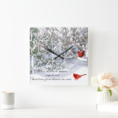 (鳥)ショウジョウコウカンチョウクロックから天国 スクエア壁時計 (ホーム)