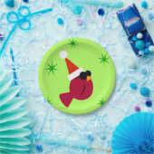 （鳥）ショウジョウコウカンチョウクール紙ホリデーパーティープレート ペーパープレート (パーティー)