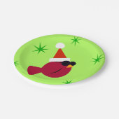 （鳥）ショウジョウコウカンチョウクール紙ホリデーパーティープレート ペーパープレート (アングル)