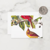 （鳥）ショウジョウコウカンチョウグロスビーチバイジョンジェームズオードゥボン ノートカード (正面/裏面インサイチュ)