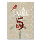 (鳥)ショウジョウコウカンチョウシンプルウェディングレセプション付き冬 テーブルナンバー (裏面)