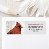 （鳥）ショウジョウコウカンチョウシーズングリーティング差出人住所ラベル ラベル (インサイチュ)