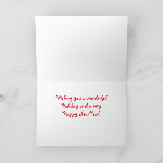 （鳥）ショウジョウコウカンチョウシーズンズグリーティングホリデークリスマスカード カード (内部)