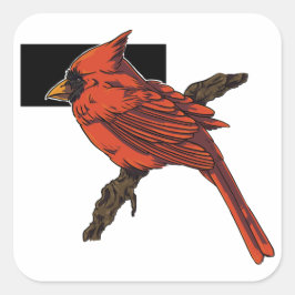 （鳥）ショウジョウコウカンチョウシール スクエアシール