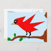 （鳥）ショウジョウコウカンチョウスケッチ ポストカード (正面/裏面)