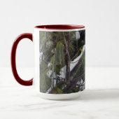 (鳥)ショウジョウコウカンチョウスノーパインツリー写真 マグカップ (左)