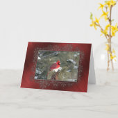 (鳥)ショウジョウコウカンチョウスノーパイン写真 カード (黄色い花)