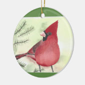 (鳥)ショウジョウコウカンチョウセラミッククリスマスオーナメント セラミックオーナメント (左)