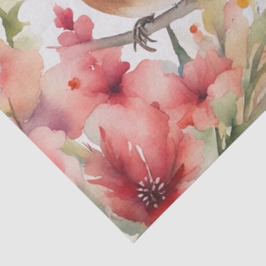 "(鳥)ショウジョウコウカンチョウセレナーデ:フローラ水の色のデコパージュ 薄葉紙 (詳細)