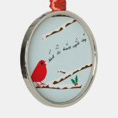 （鳥）ショウジョウコウカンチョウソングプレミアムクリスマスオーナメント メタルオーナメント (右)