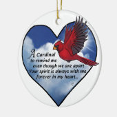 (鳥)ショウジョウコウカンチョウハート詩 セラミックオーナメント (左)