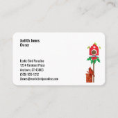 (鳥)ショウジョウコウカンチョウバードウィンターテーマセブンラインカスタム 名刺 (正面)