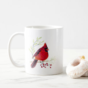 (鳥)ショウジョウコウカンチョウバードウォーター色アートコーヒーマグ コーヒーマグカップ