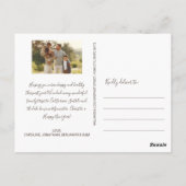 (鳥)ショウジョウコウカンチョウバードピースラブクリスマスファミリーフォト ポストカード (裏面)