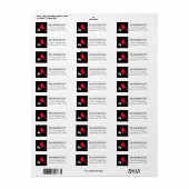 （鳥）ショウジョウコウカンチョウバードレッド白黒雪のアドレエレガントス ラベル (フルシート)