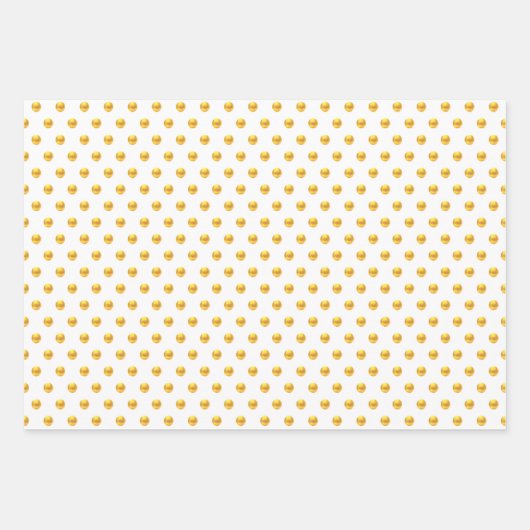 （鳥）ショウジョウコウカンチョウバード牡丹の花とゴールデン水玉模様 ラッピングペーパーシート (正面3)