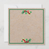 (鳥)ショウジョウコウカンチョウバード&ベリーズウィンターホリデーフラットカード シーズンカード (裏面)