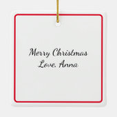 (鳥)ショウジョウコウカンチョウパーソナライズされたと花マンダラ セラミックオーナメント (裏面)