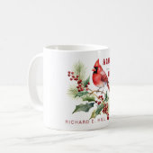 (鳥)ショウジョウコウカンチョウパーソナライズされたは天国の客だ コーヒーマグカップ (正面左)