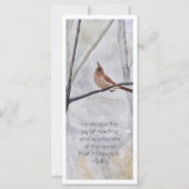 （鳥）ショウジョウコウカンチョウパーソナライズされたジャイアントブックマーク (裏面)