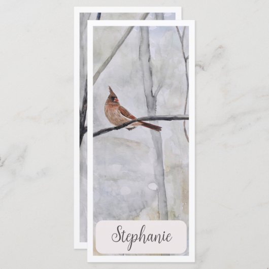 （鳥）ショウジョウコウカンチョウパーソナライズされたジャイアントブックマーク (正面/裏面)