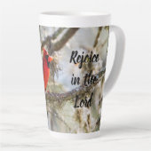 (鳥)ショウジョウコウカンチョウパーソナライズされたラテ カフェラテマグ (右アングル)