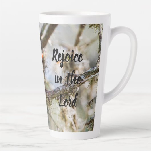 （鳥）ショウジョウコウカンチョウパーソナライズされたラテ カフェラテマグ (右)