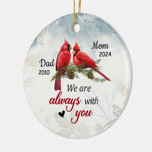 (鳥)ショウジョウコウカンチョウパーソナライズされた記念品いつも私たち セラミックオーナメント (左)