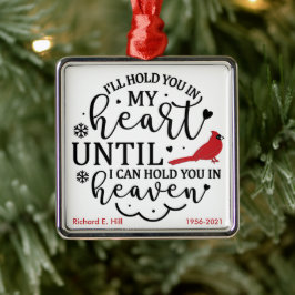 （鳥）ショウジョウコウカンチョウパーソナライズされた/私は私のハート メタルオーナメント