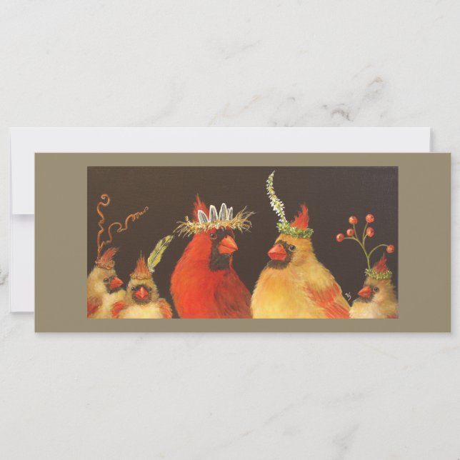 （鳥）ショウジョウコウカンチョウファミリーフラットカード (正面)