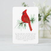 (鳥)ショウジョウコウカンチョウフォト葬儀祈りの言葉カード サンキューカード (スタンド正面)