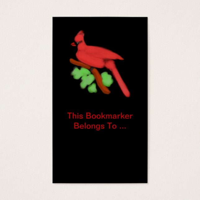 （鳥）ショウジョウコウカンチョウブックマーカー – カスタマイズ可能 (正面)