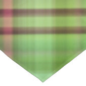 (鳥)ショウジョウコウカンチョウブッシュピンクとグリーンプレイド テーブルクロス (アングル)