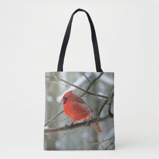 (鳥)ショウジョウコウカンチョウプリントトートバッグ トートバッグ (正面)