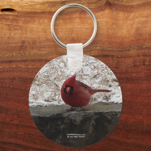 (鳥)ショウジョウコウカンチョウホット春Nat。パークマウントARギフトアパレル キーホルダー (正面)