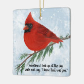 (鳥)ショウジョウコウカンチョウホリデーメモブランス セラミックオーナメント (左)