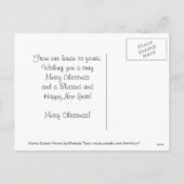 （鳥）ショウジョウコウカンチョウホームスイートホームクリスマスカード シーズンポストカード (裏面)