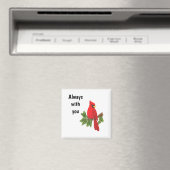 （鳥）ショウジョウコウカンチョウマグネット、いつも一緒に、鳥、悔やみや弔慰 マグネット (インサイチュ (食洗機))