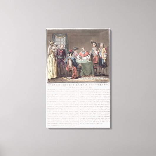 (鳥)ショウジョウコウカンチョウマザリン(1602-61)は平和を終える キャンバスプリント (正面)