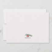 （鳥）ショウジョウコウカンチョウメモリアルクリスマスカード ノートカード (裏面)