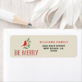 （鳥）ショウジョウコウカンチョウメリークリスマス ラベル (インサイチュ)