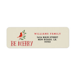 （鳥）ショウジョウコウカンチョウメリークリスマス ラベル