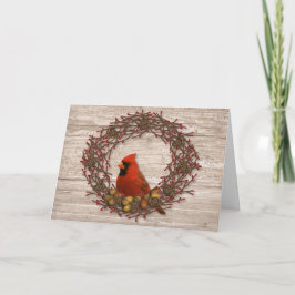 （鳥）ショウジョウコウカンチョウリースクリスマスカード シーズンカード