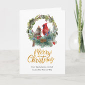 (鳥)ショウジョウコウカンチョウリースクリスマス シーズンカード (正面)